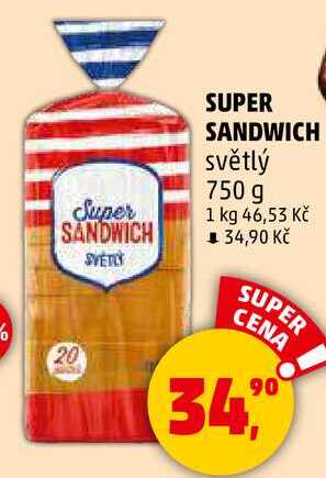 SUPER SANDWICH světlý, 750 g  