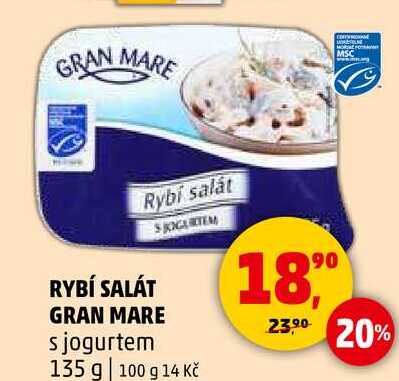 RYBÍ SALÁT GRAN MARE s jogurtem, 135 g 
