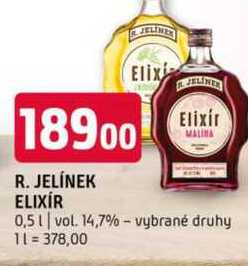 R.jelínek elixír 0,5l vol. 14,7% vybrané druhy