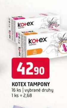 Kotex tampóny 16 ks