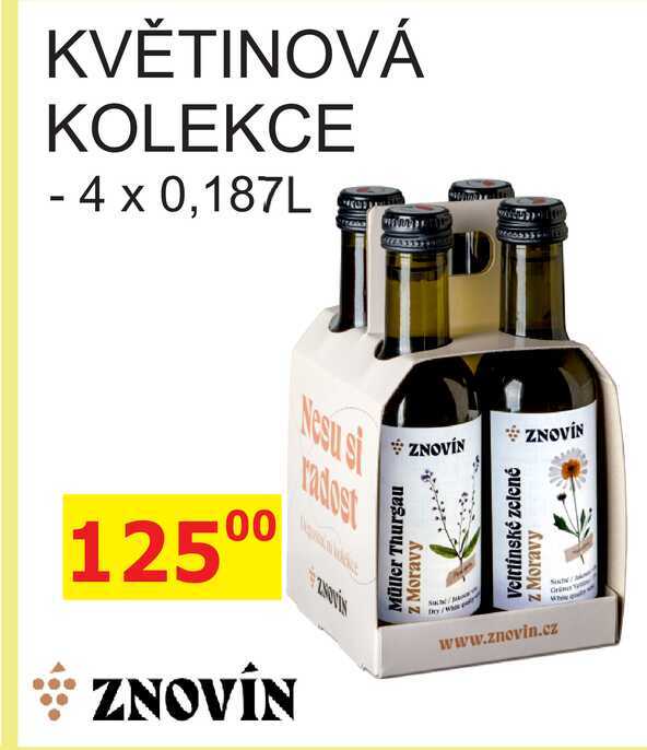 Znovín Znojmo KVĚTINOVÁ KOLEKCE - 4 x 0,187L