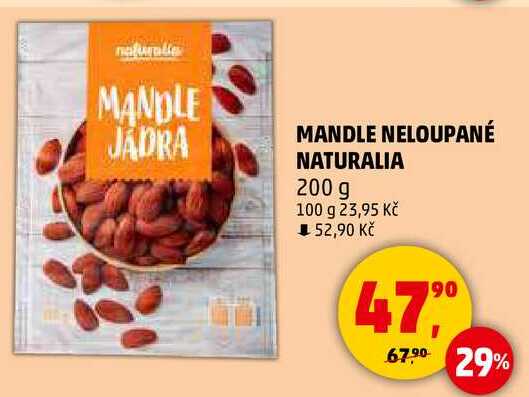 MANDLE NELOUPANÉ NATURALIA, 200 g  