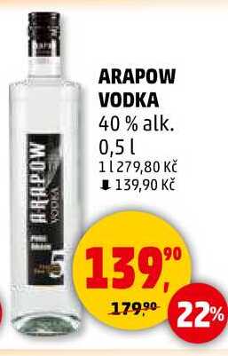 ARAPOW VODKA 40% alk., 0,5 l