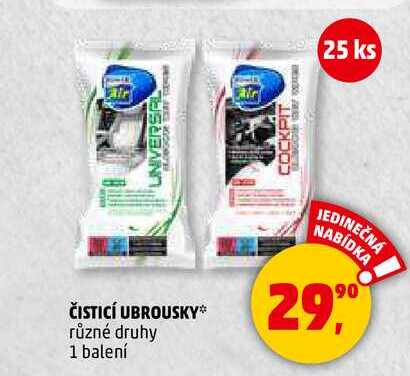 ČISTICÍ UBROUSKY různé druhy, 1 balení  