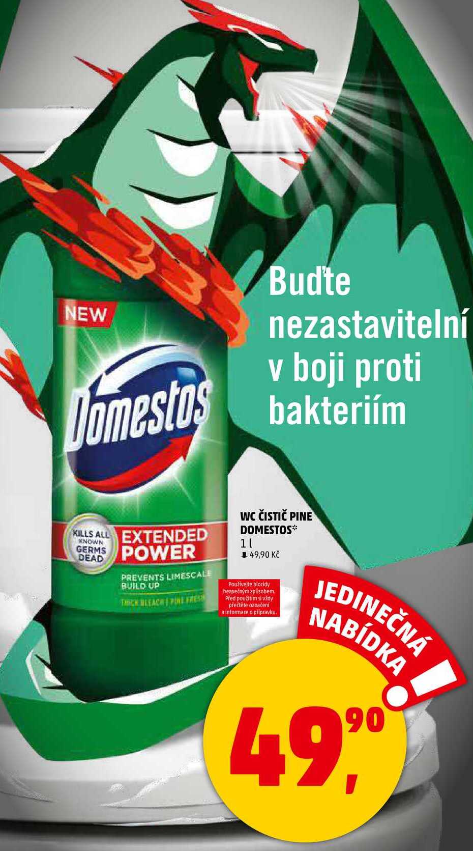 WC ČISTIČ PINE DOMESTOS, 1 l 