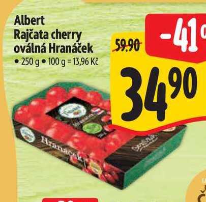 Albert Rajčata cherry oválná Hranáček  250 g