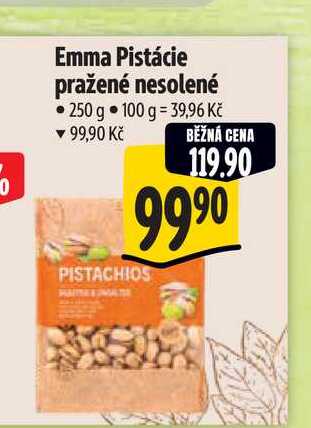 Emma Pistácie pražené nesolené 250 g 