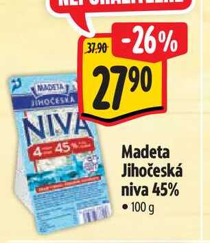 Madeta Jihočeská niva 45% 100g