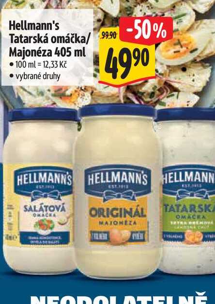 Hellmann's Tatarská omáčka/ Majonéza 405 ml 