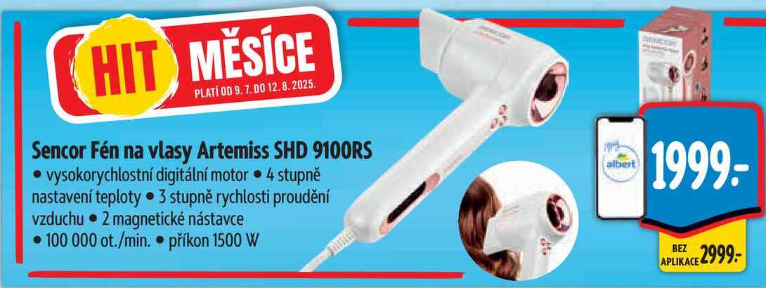 Sencor Fén na vlasy Artemiss SHD 9100RS  