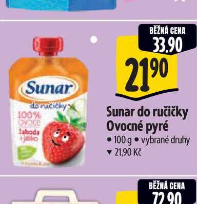 Sunar do ručičky Ovocné pyré 100 g 