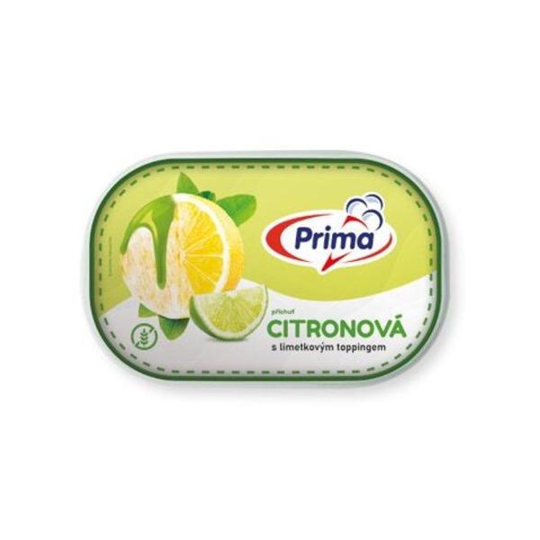 Prima Citronová zmrzlina s limetovým toppingem
