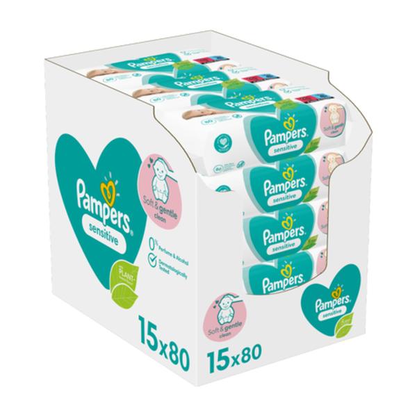 Pampers Sensitive Vlhčené ubrousky XXL 15x80ks