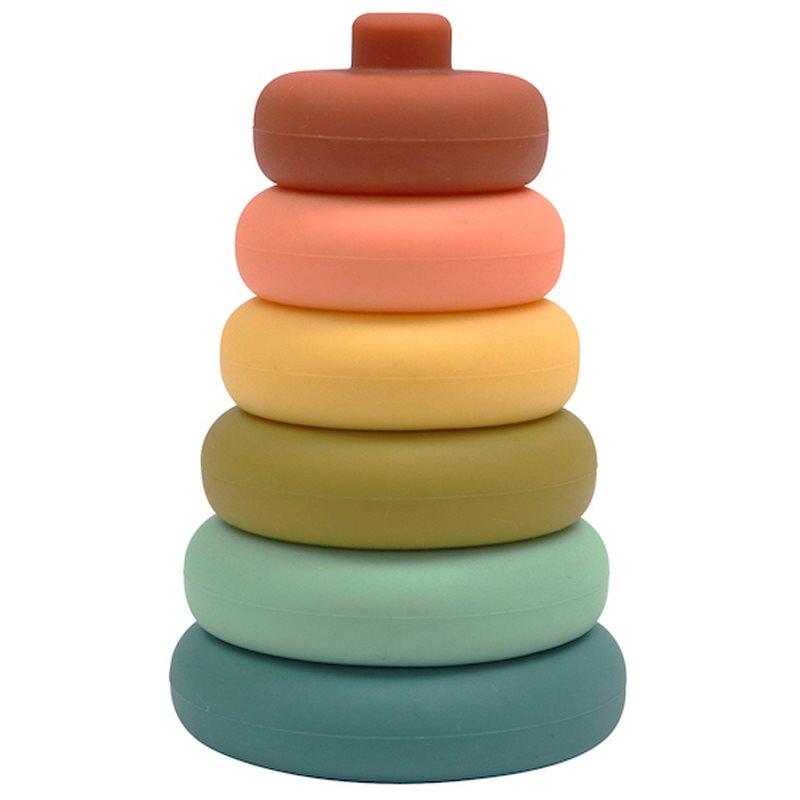 O.B Designs Silicone Stacker Tower skládací věž Cherry 8m+ 1 ks