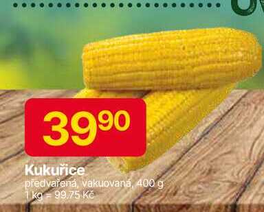 Kukuřice předvařená, vakuovaná, 400 g