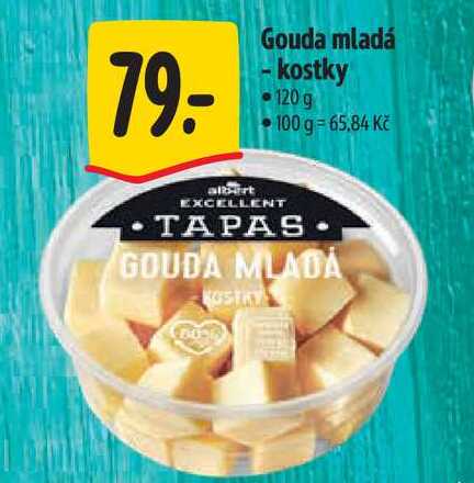 Gouda mladá kostky 120 g  