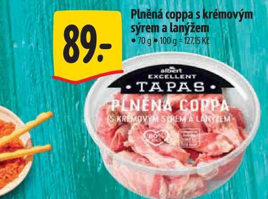 Plněná coppa s krémovým sýrem a lanýžem 70 g 
