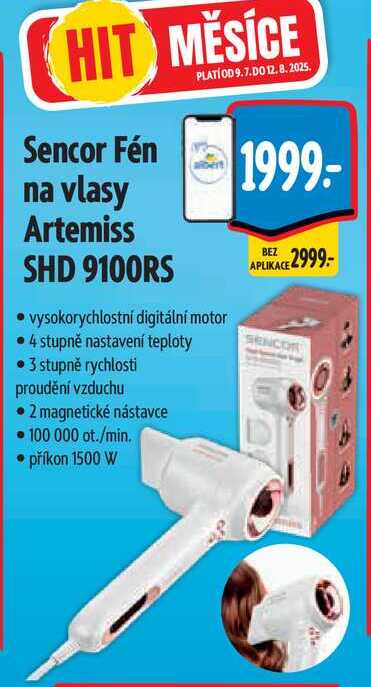 Sencor Fén na vlasy Artemiss SHD 9100RS 