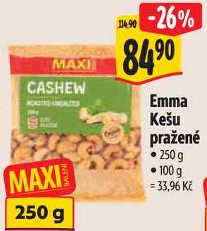 Emma Kešu pražené, 250 g 