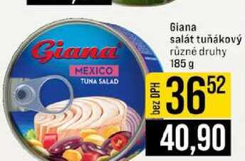 Giana salát tuňákový různé druhy 185 g 