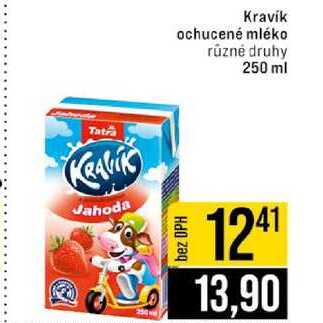 Kravík ochucené mléko různé druhy 250 ml 