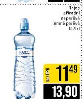 Rajec přírodní neperlivá jemné perlivȧ 0.75l