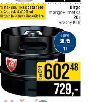 Birgo mango+limetka 20l