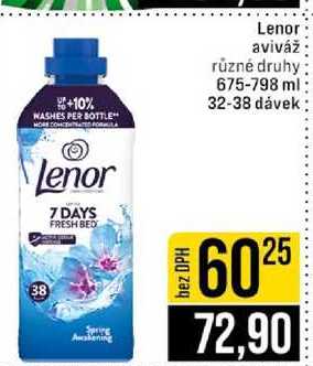 Lenor aviváž různé druhy 675-798 ml 32-38 dávek