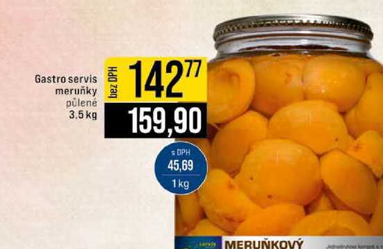 Gastro servis meruňky půlené 3.5 kg