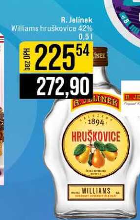 R. Jelínek Williams hruškovice 42% 0.5l