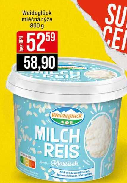 Weideglück mléčná rýže 800 g 