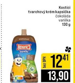 Kostíci tvarohový krém kapsička čokoláda vanilka 130 g 