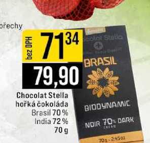 Chocolat Stella hořká čokoláda Brasil 70% 70 g 