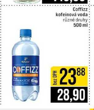 Coffizz kofeinová voda různé druhy 500 ml