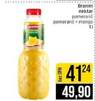 Granini nektar pomeranč pomeranč + mango 1l 