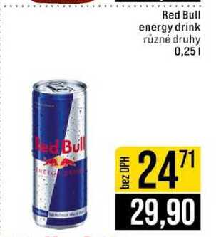 Red Bull energy drink různé druhy 0,25l