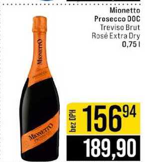 Mionetto Prosecco DOC Treviso Brut Rosé Extra Dry 0,75l