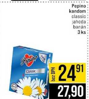 Pepino kondom classic jahoda banán 3 ks