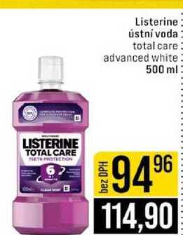 Listerine ústní voda total care advanced white 500 ml
