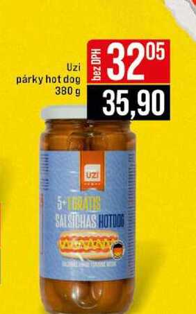 Uzi párky hot dog 380 g