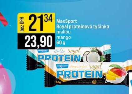 MaxSport Royal proteinová tyčinka malibu mango 60g 
