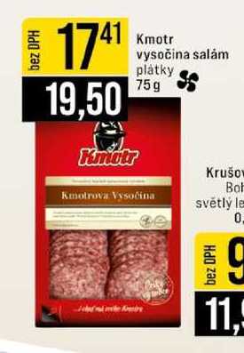 Kmotr Kmotr vysočina salám plátky 75g