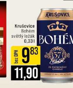 Krušovice Bohém světlý ležák 0,33l