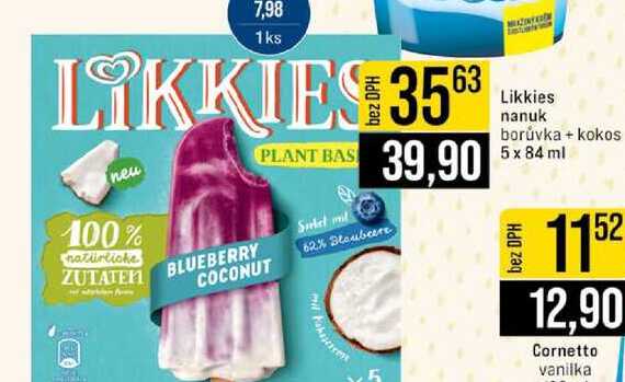 Likkies nanuk borůvka + kokos 5 x 84 ml 