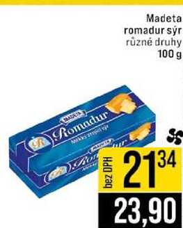 Madeta romadur sýr různé druhy 100 g