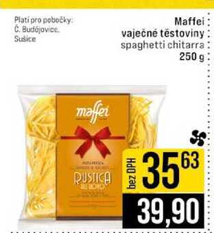 Maffei vaječné těstoviny spaghetti chitarra 250 g