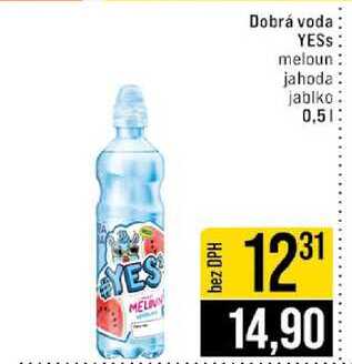 Dobrá voda YESS meloun jahoda jablko 0,5l