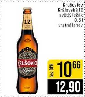Krušovice Královská 12 světlý ležák 0,5l