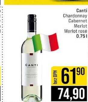 Canti Chardonnay Cabernet Merlot Merlot rose 0,75l