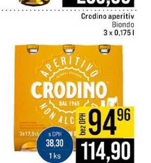 Crodino aperitiv Biondo 3 x 0.175l